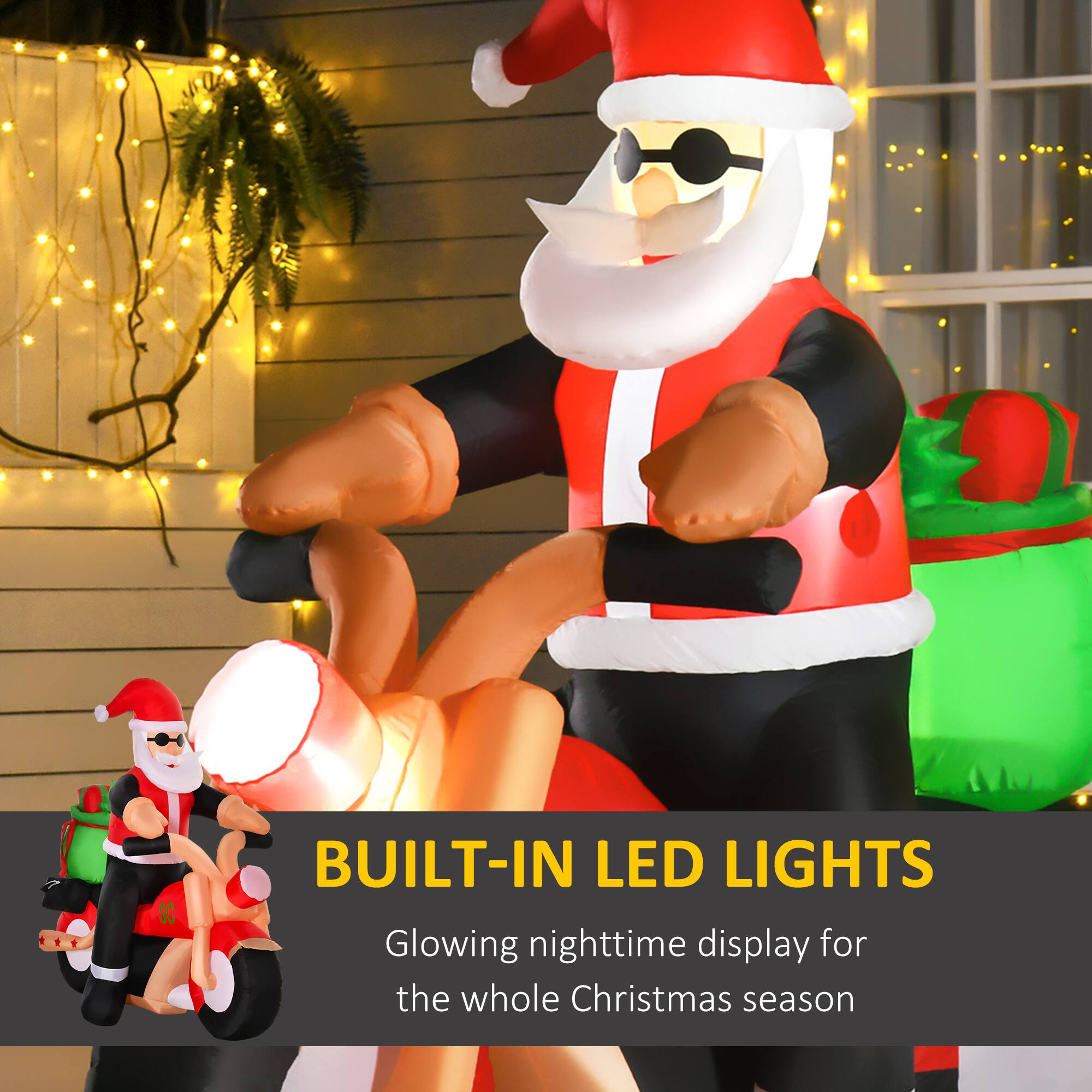 BUILT-IN LED LIGHTS  
Glowing nighttime display for the whole Christmas season