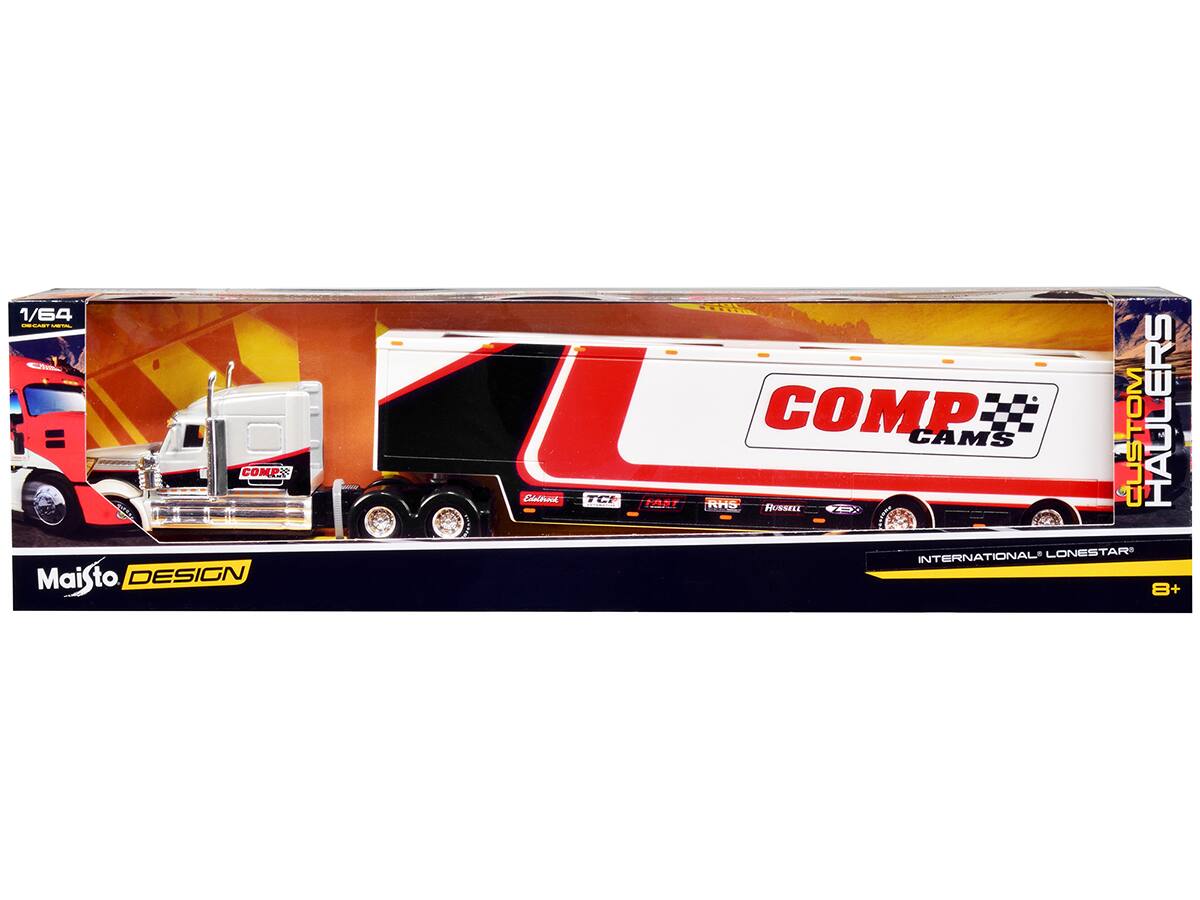 1/64  
CCAR - C = COMP  
Maisto DESIGN  
COMP CAMS  
CUSTOM HAULERS  
INTERNATIONAL LONESTAR  
8+