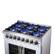 Alt View 6. Forno Appliances - 36 in. Wide 6 Burner Capriasca 5.36 Cu. Ft. Dual Fuel Freestanding Range with French Door Design - White.