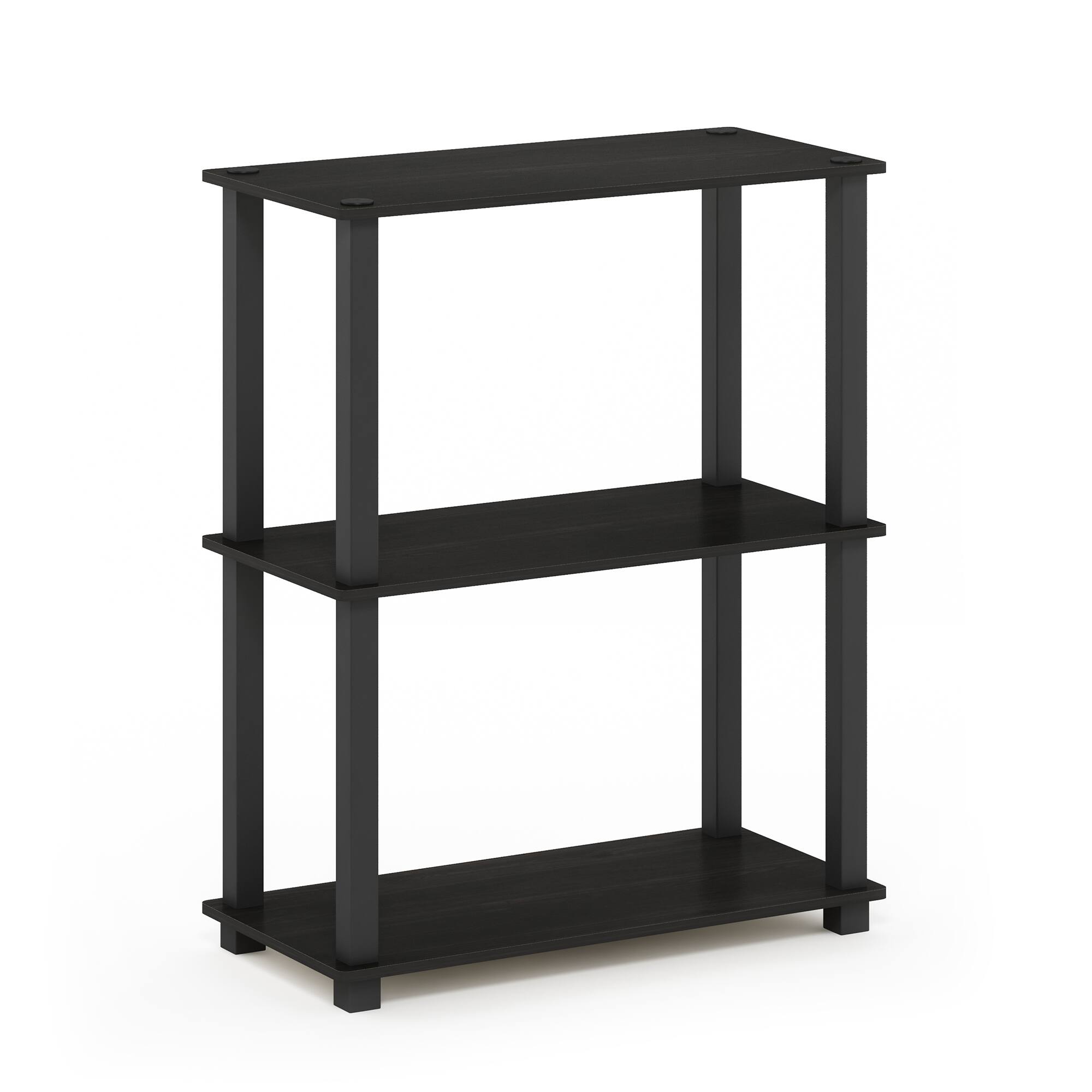 Alt View 8. HOMLUX - 3-Tier 29.6" Corner Shelf Open Shelves for Display for Living Room and Office Organization Espresso & Black - Espresso & Black.
