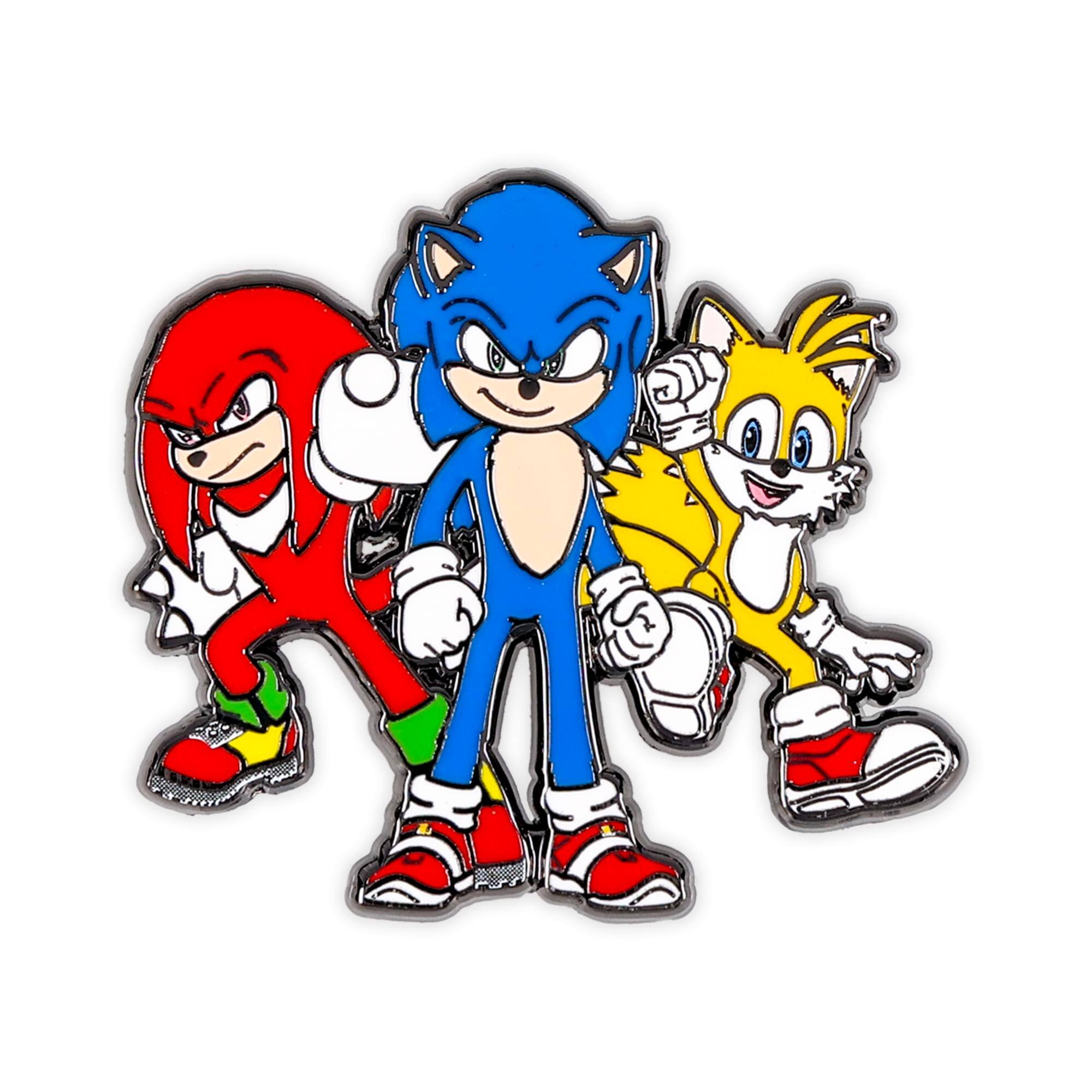 Front. SalesOne LLC - Sonic The Hedgehog 3 Character Trio Enamel Pin - Multi-Colored.