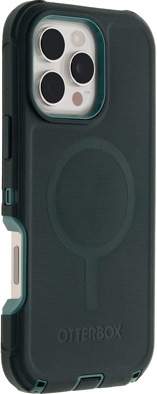 Angle. OtterBox - Defender Series Pro Hard Shell for MagSafe for Apple iPhone 16 Pro Max - Sagebrush.