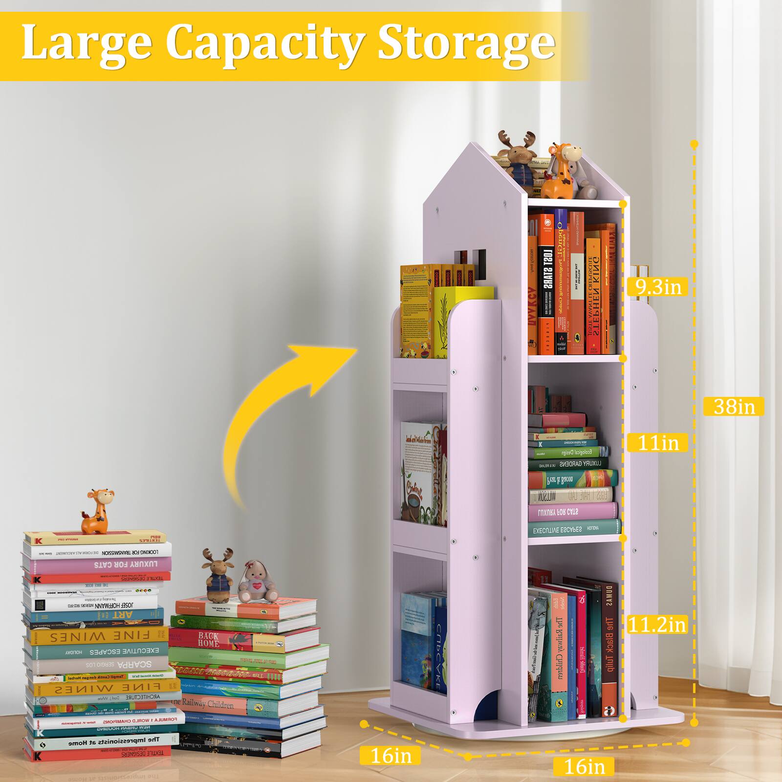 Large Capacity Storage

121 STARS

KING PUEDE PRAETU STEPHE

9.3in x 38in

11in x 11.2in x 16in

MULSA TTATA ON CL

C-da MC

NERUROVIE N CUT CATS FOR TO

ANTRICH

ART WINES FINE IT BACK HONE M ESCAPES EXECUTIVE s CONC SCARPA

FINE 7 WINES

BCE O Railwa Children

UIMATO

Children

DUMAS srf

11.2in Black glut hinoiim The NN ds POSA x P

16in x 16in
