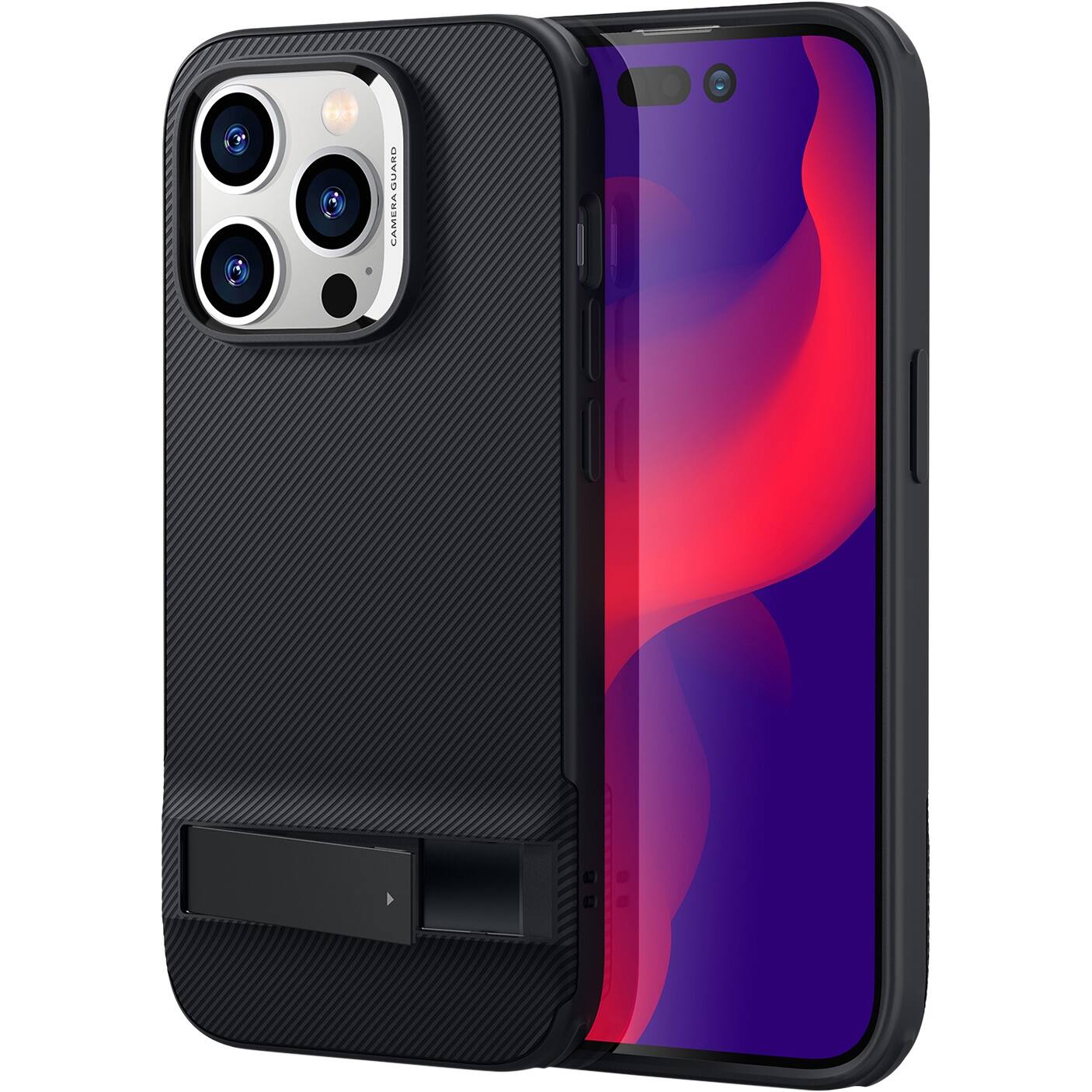 Alt View 11. SaharaCase - AirShield Boost Kickstand Series Case for Apple iPhone 14 Pro - Black.