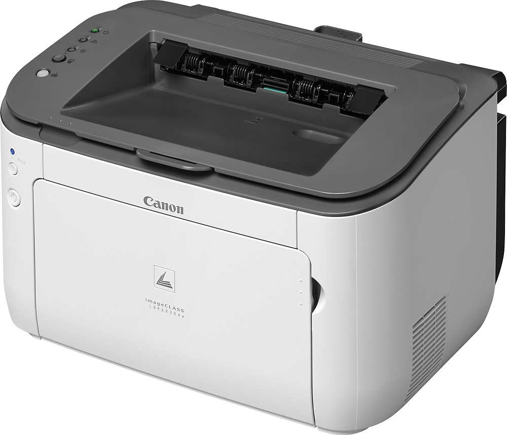 Left View: Canon - imageCLASS LBP6230DW Wireless Black-and-White Laser Printer - White