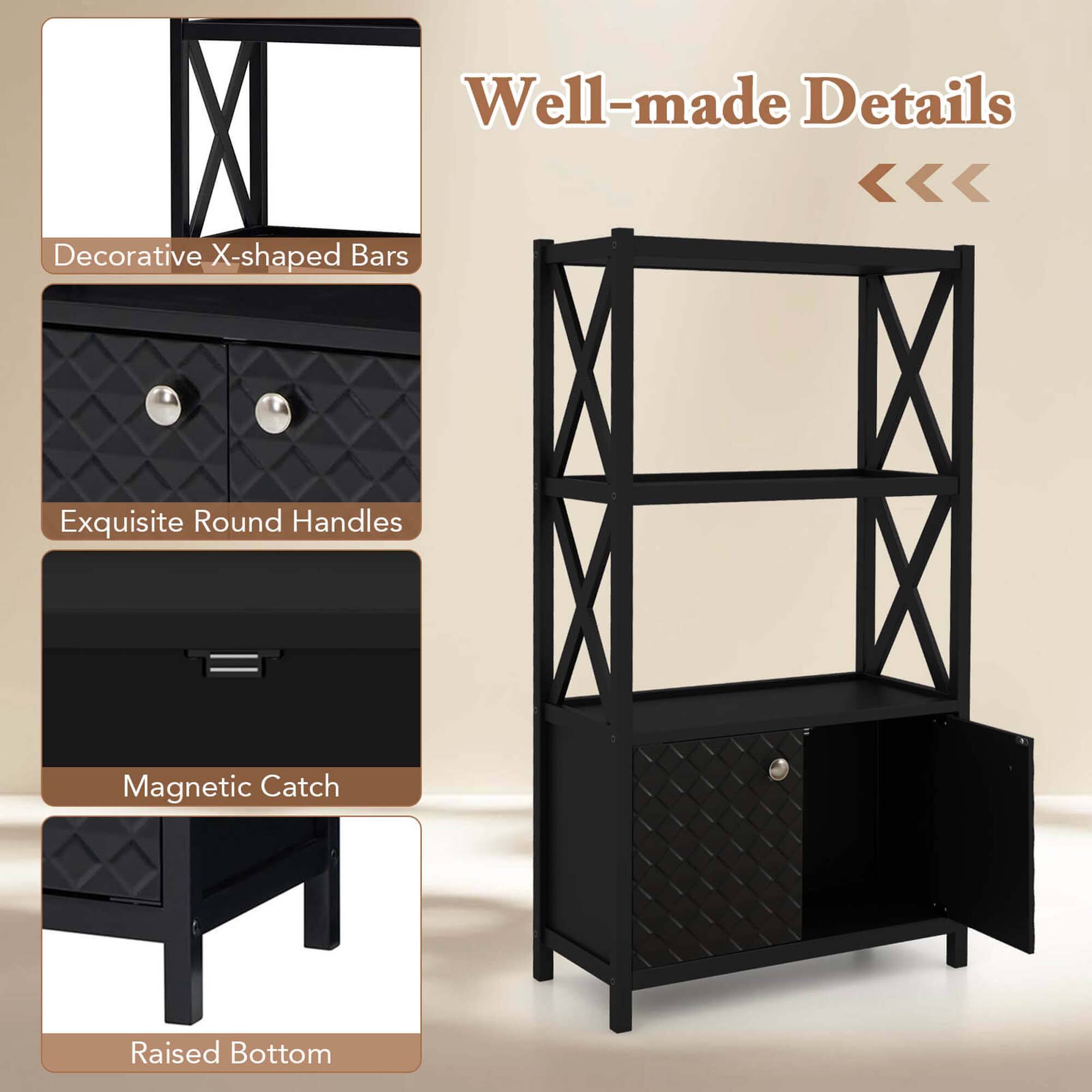 Well-made Details

Decorative X-shaped Bars
Exquisite Round Handles
Magnetic Catch
Raised Bottom