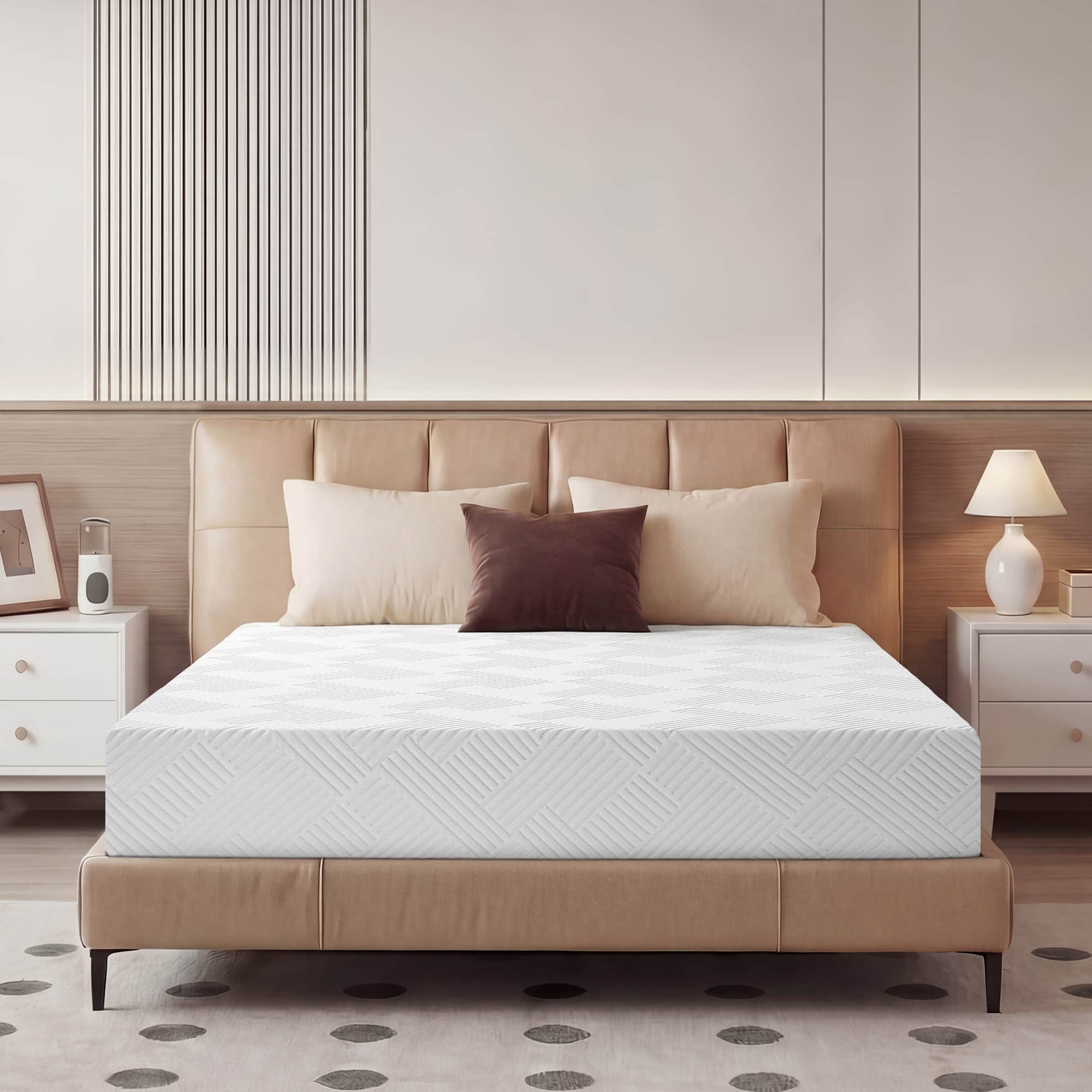 Vipbear - Firm Memory Foam Mattress in a Box for Back Pain with Gel Foam/ Washable Fiberglass-Free Cover, CertiPUR-US Certified - 12 inch price history on PriceWatchPro