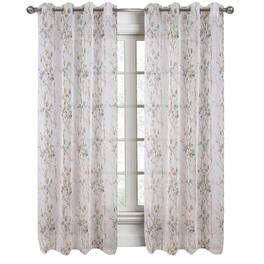 RT Designers Collection - Amelia Printed Doily Grommet Light Filtering Curtain Panels for Bedroom 54" x 90" - Sage