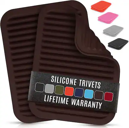 SILICONE TRIVETS
LIFETIME WARRANTY