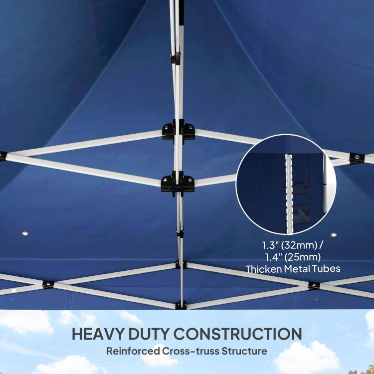 1.3" (32mm) 1.4" (25mm) Thickened Metal Tubes

HEAVY DUTY CONSTRUCTION Reinforced Cross-truss Structure