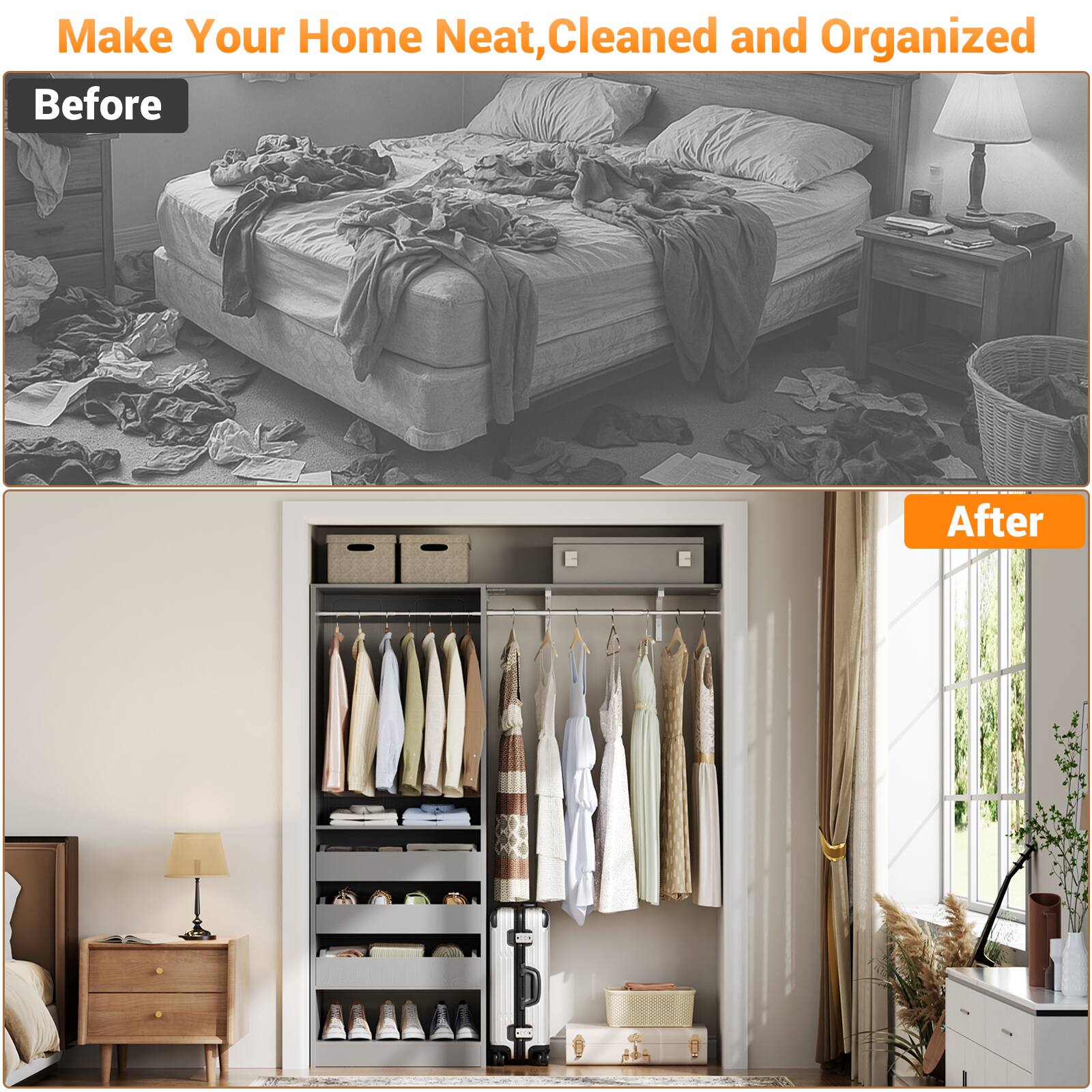 Make Your Home Neat, Cleaned and Organized

Before

After
