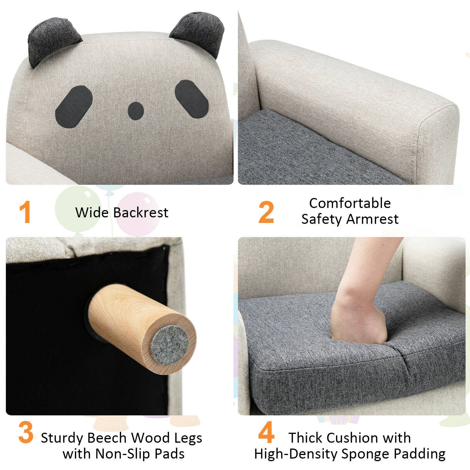1 Wide Backrest
2 Comfortable Safety Armrest
3 Sturdy Beech Wood Legs with Non-Slip Pads
4 Thick Cushion with High-Density Sponge Padding