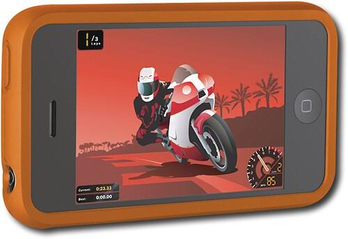 Angle Standard. DLO - Jam Jacket Game Case for Apple® iPhone 3G and 3GS - Orange.