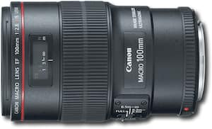Canon - EF 100mm f/2.8L Macro IS USM Lens - Black - Front_Standard