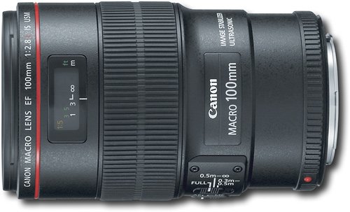 Canon EF100mm F2.8L Macro IS USM Lens for EOS DSLR Cameras Black