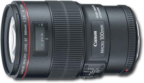 Canon EF100mm F2.8L Macro IS USM Lens for EOS DSLR Cameras Black