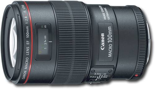 Alt View 1. Canon - EF100mm F2.8L Macro IS USM Lens for EOS DSLR Cameras - Black.