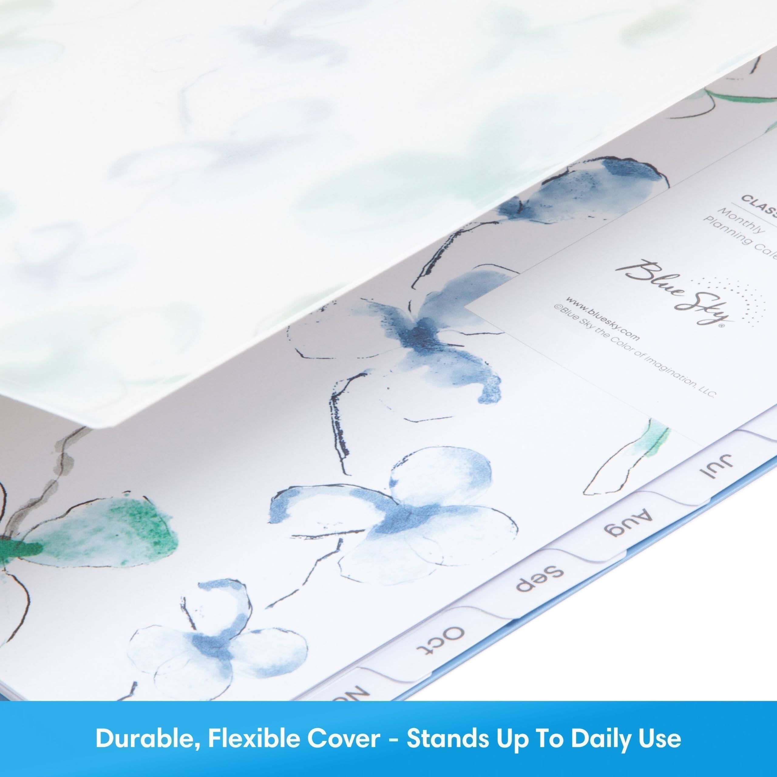 Monthly CLASS Planning Calendar. Blue Sky the Color of Imagination. LLC.  
www.bluesky.com  
Jul Aug Sep Oct  
Durable, Flexible Cover - Stands Up To Daily Use