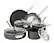 Angle. Viking - Hard Anodized Nonstick, 10 Piece Cookware Set - Black.