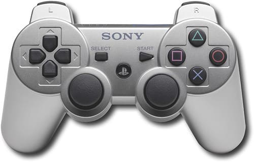 silver playstation controller