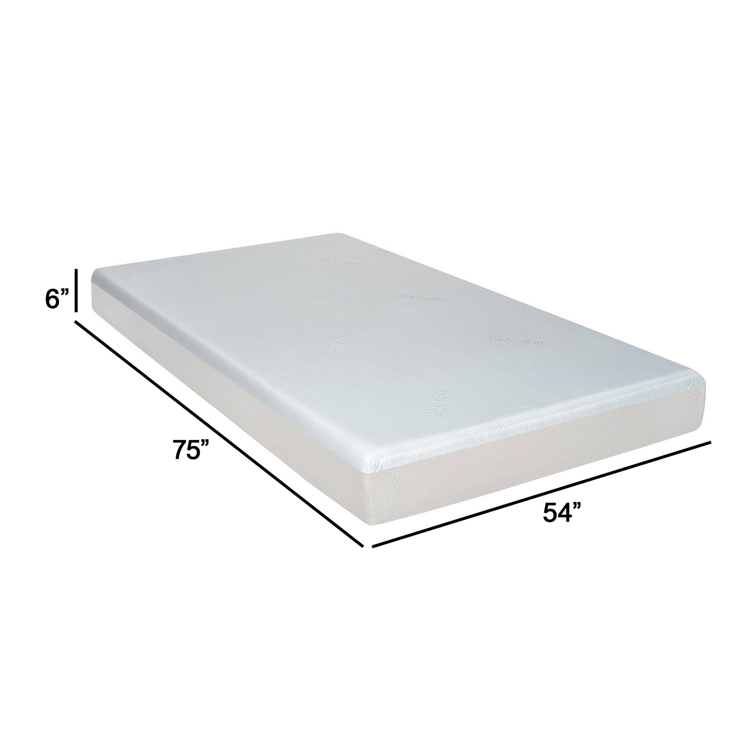 Manhattan Lane Que 6 Inch Full Size Memory Foam Mattress, Gel Infused ...