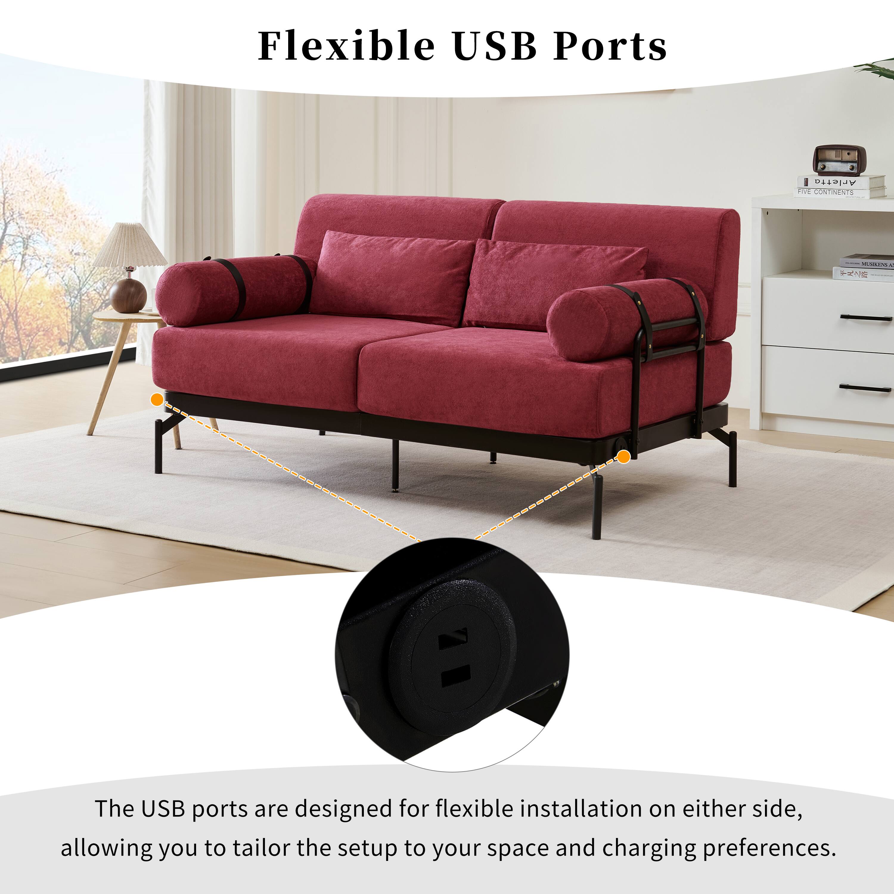 Flexible USB Ports

The USB ports are designed for flexible installation on either side, allowing you to tailor the setup to your space and charging preferences.
