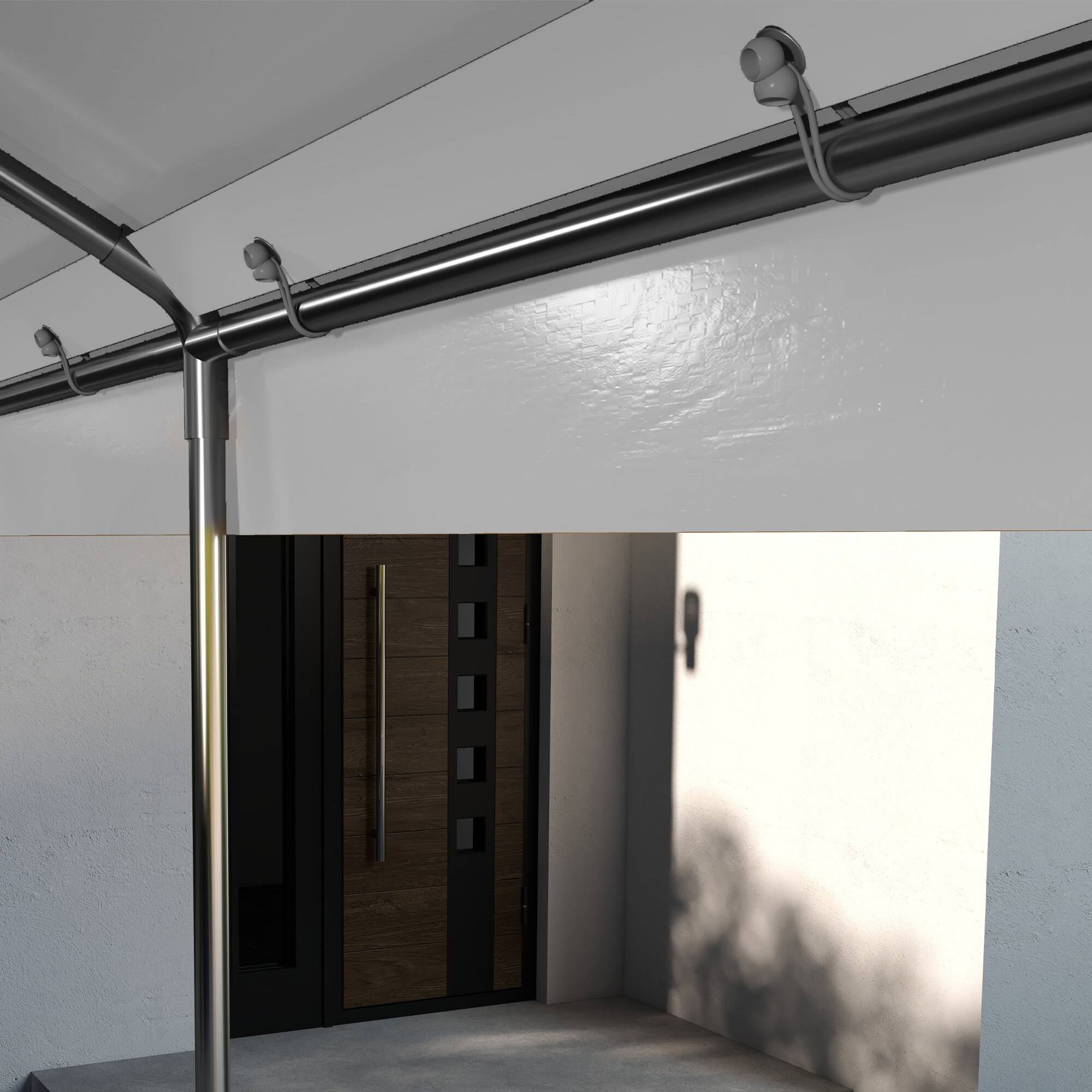 Alt View 5. Outsunny - 10' x 20' Carport Replacement Top Canopy Cover, UV and Water Resistant Portable Garage Shelter Cover - Dark Gray.