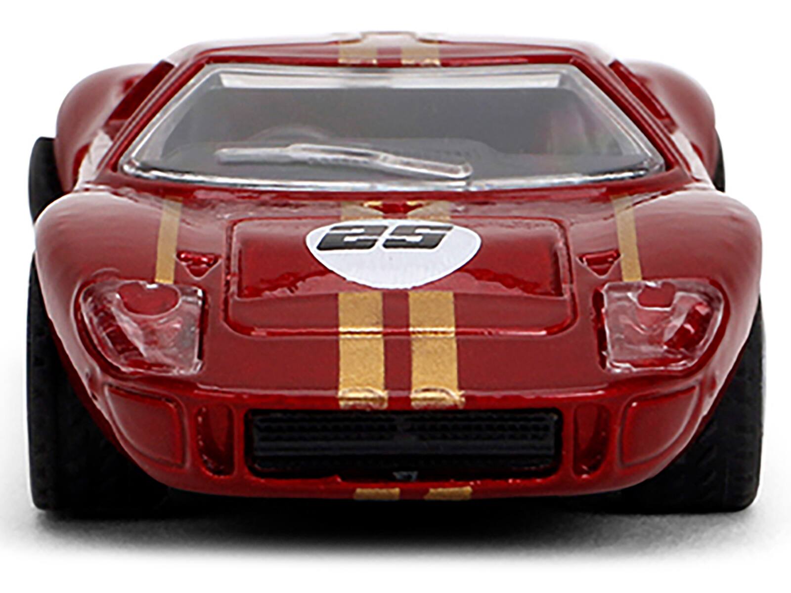 Back. Majorette - 1965 Ford GT40 MK1 #25 Red Metallic with Gold Stripes "Collection" Series 1/64 Diecast Model Car by Majorette - Red Metallic with Gold.