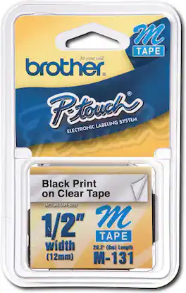 Brother - 1/2" Tape for Select P-Touch Electronic Labelers - Clear