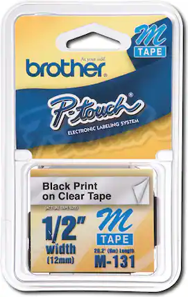 Front. Brother - 1/2" Clear Tape for Select P-Touch Electronic Labelers - Clear.