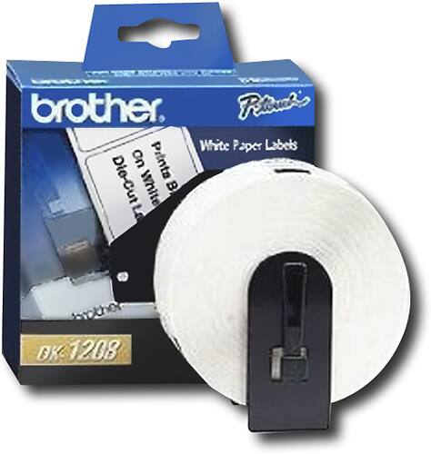 Front. Brother - 1-1/2" x 3-1/2" Address Paper Labels (400-Pack) - White.