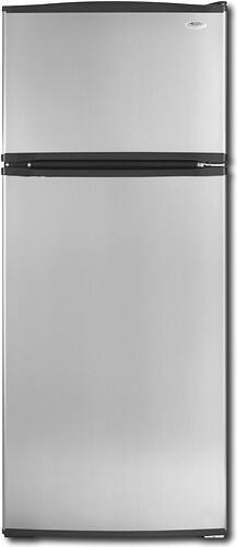 Front Standard. Whirlpool - 15.9 Cu. Ft. Top-Mount Refrigerator - Stainless-Steel.