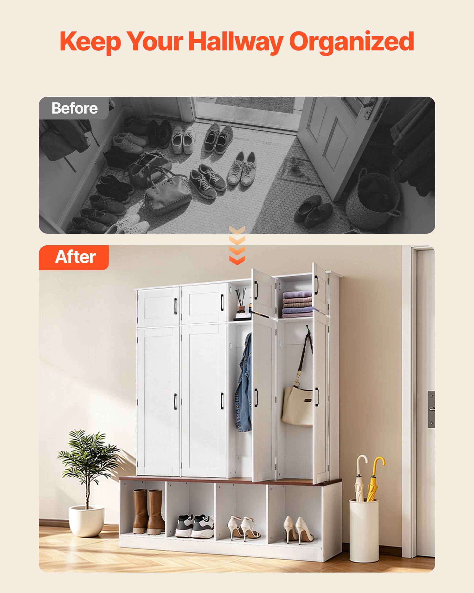 Keep Your Hallway Organized

Before

After