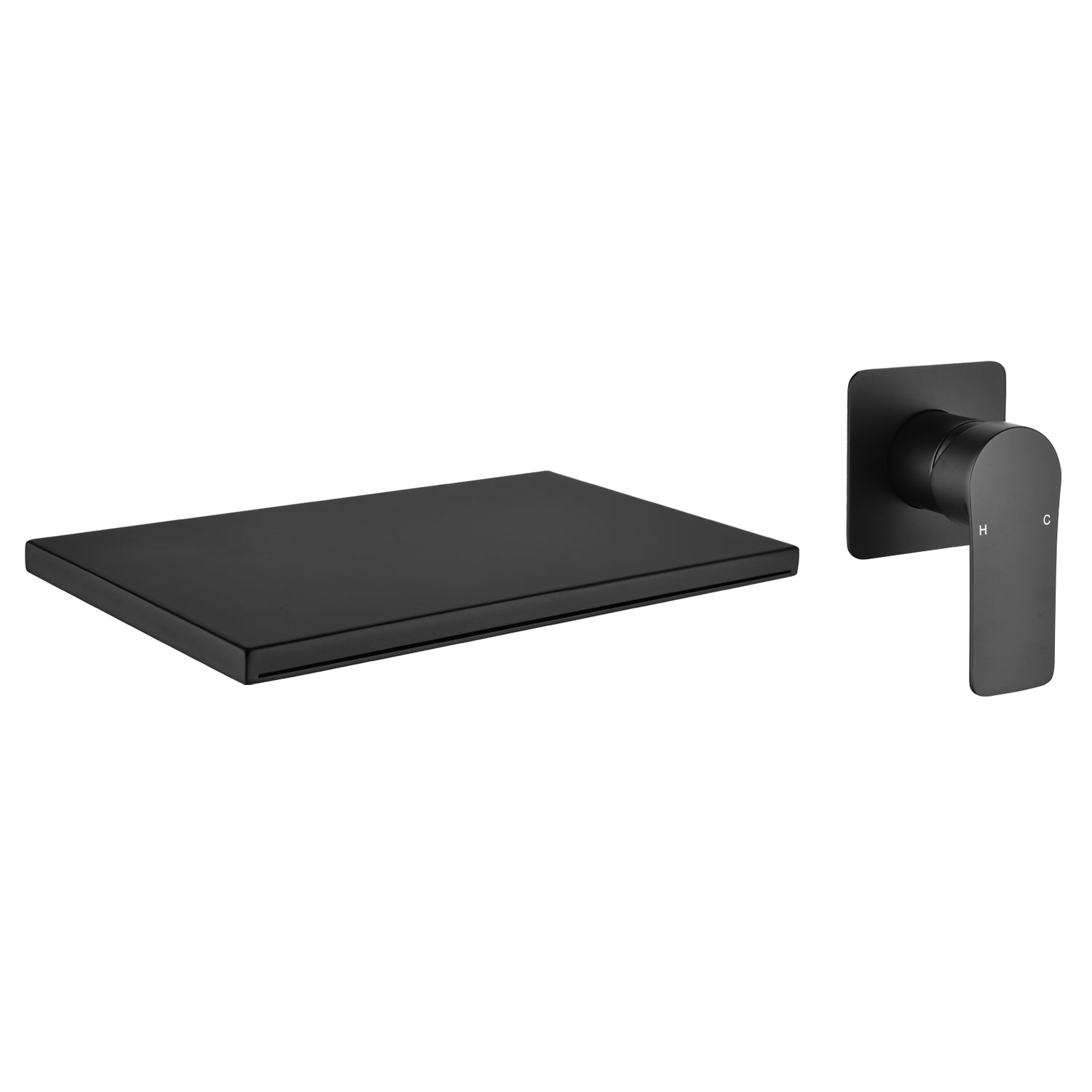 Black Wall Mount Faucet SUS304 Waterfall Spout Brass Body Single Handle 1/2NPT Thread price history on PriceWatchPro