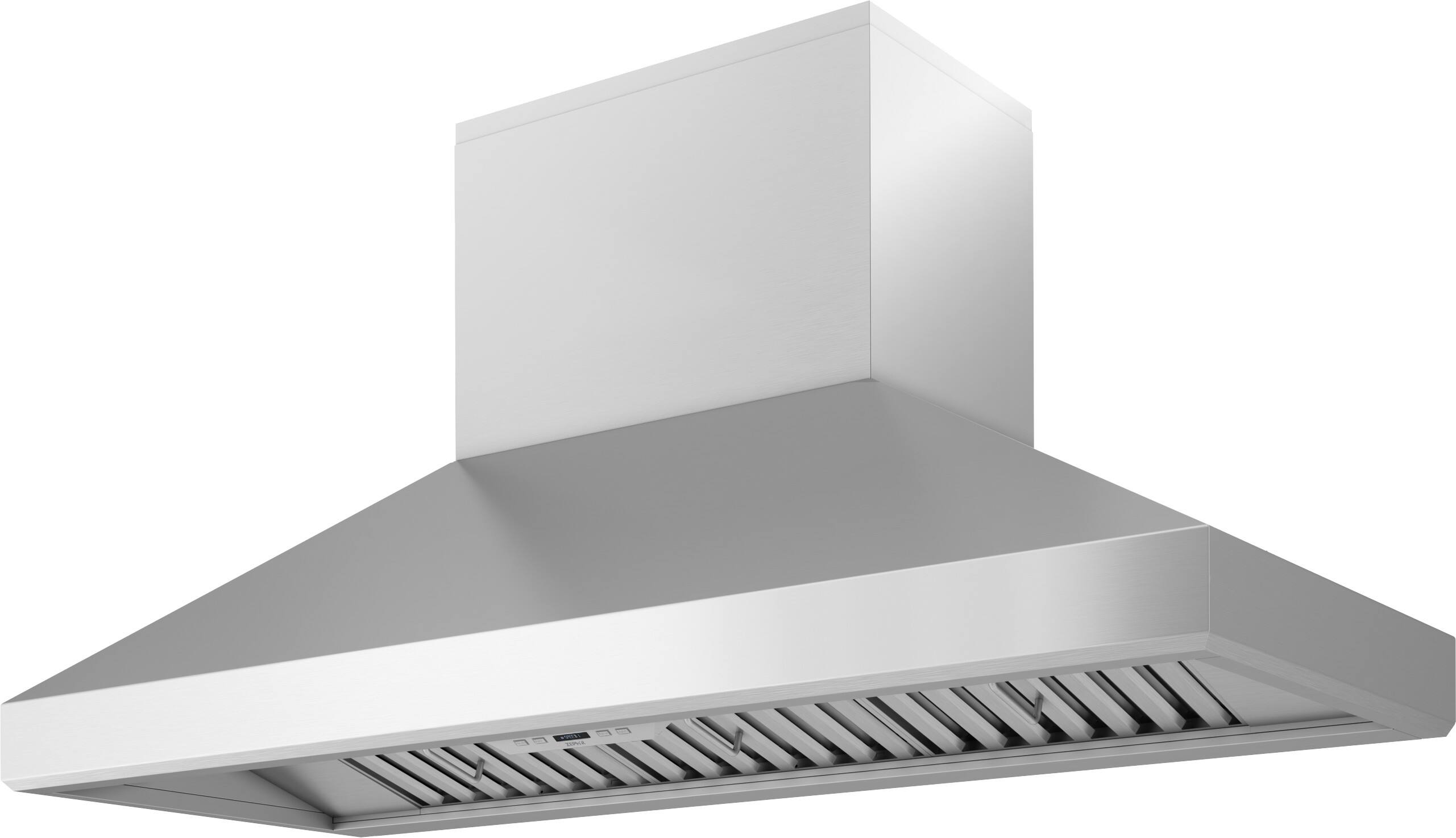Angle. Zephyr - Titan 60 in. 650 CFM Wall Mount Range Hood with TruHue - Stainless Steel.