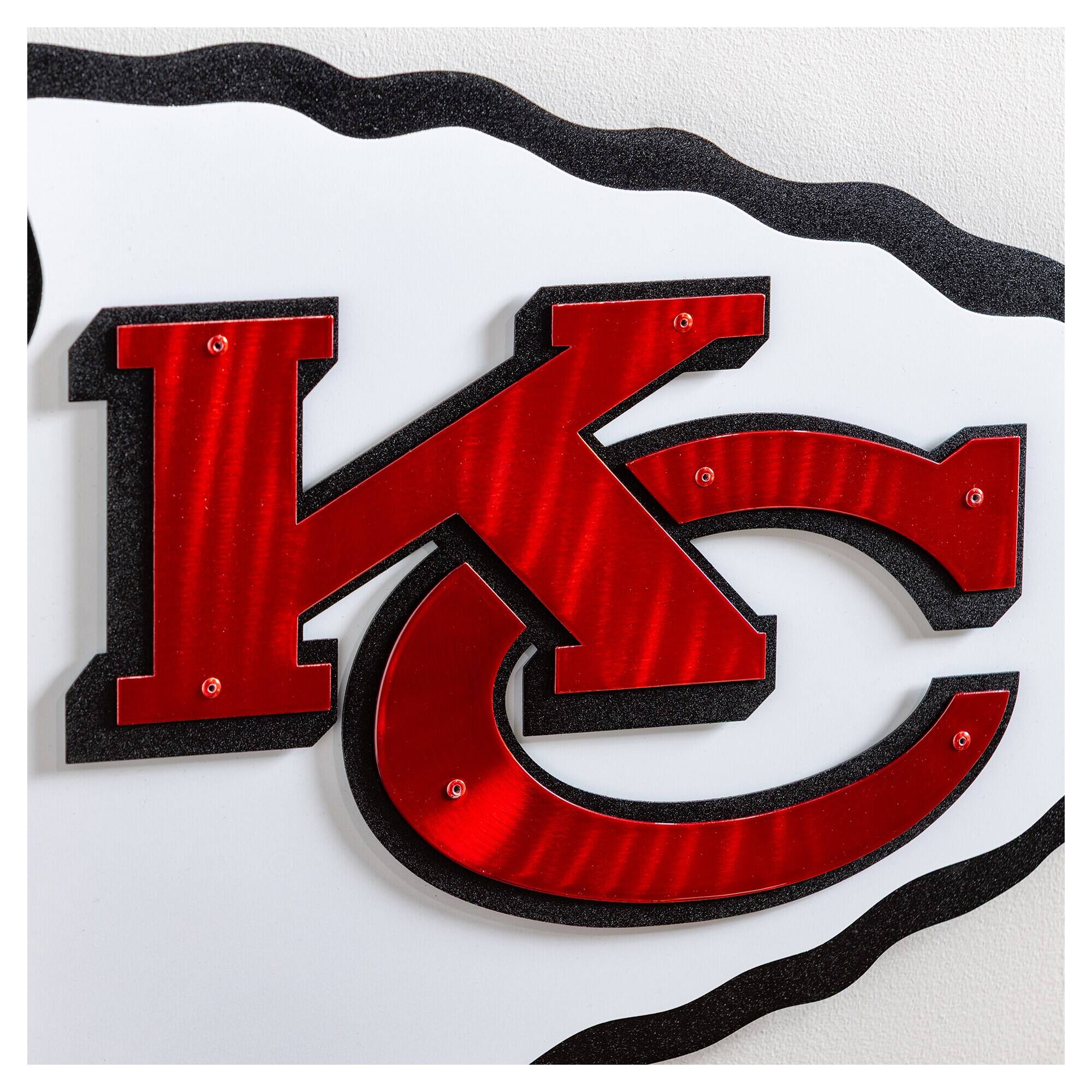 Alt View 3. Evergreen Enterprises - Kansas City Chiefs 23" Layered Metal Wall Art Sign - Multicolor.