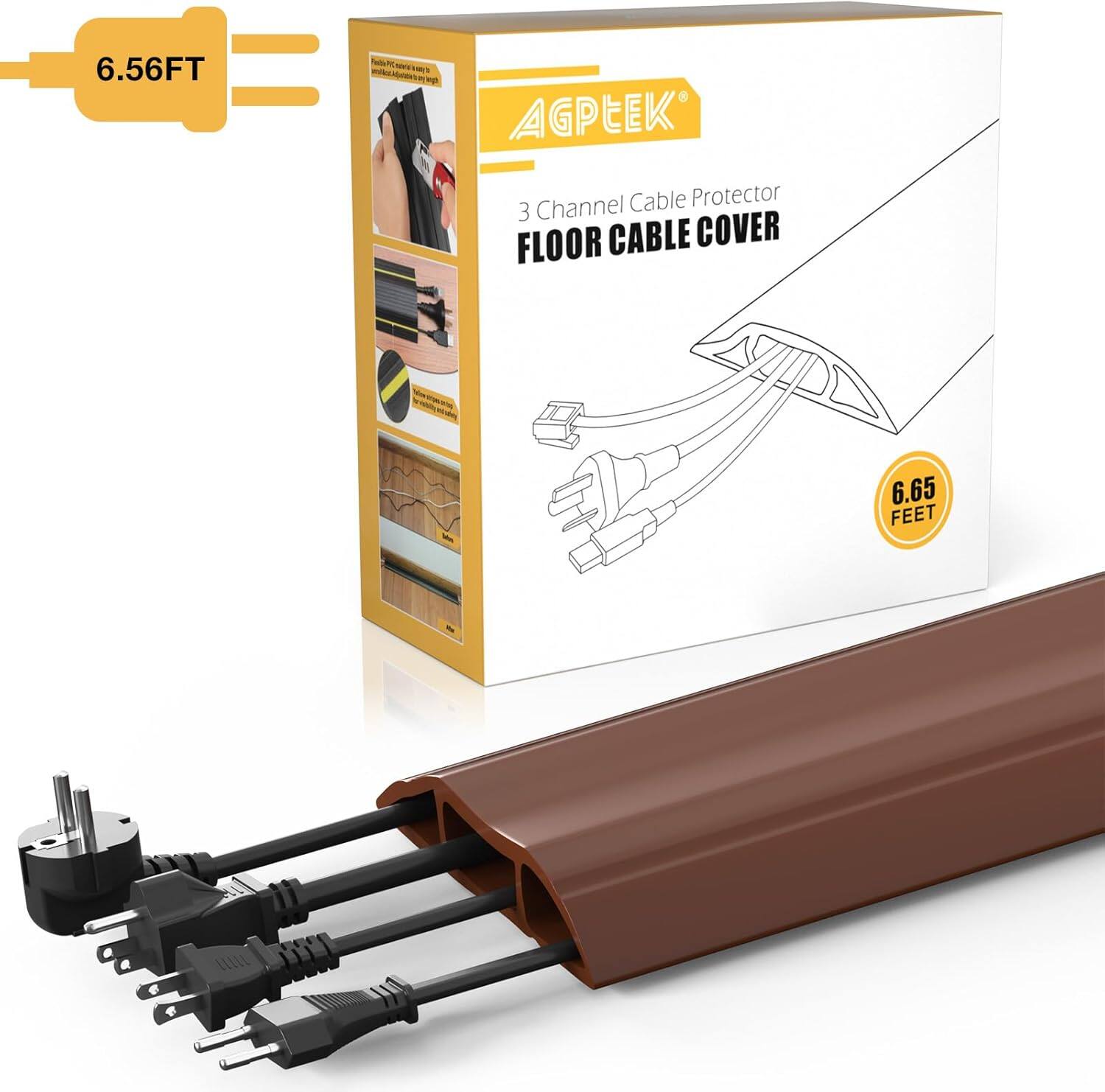 6.56FT

AGPEEK®

3 Channel Cable Protector

FLOOR CABLE COVER

6.65 FEET
