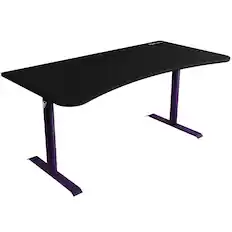 Front. Arozzi - Arena Ultrawide Curved Gaming Desk - Deep Purple.