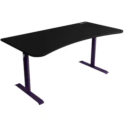 Front. Arozzi - Arena Ultrawide Curved Gaming Desk - Deep Purple.