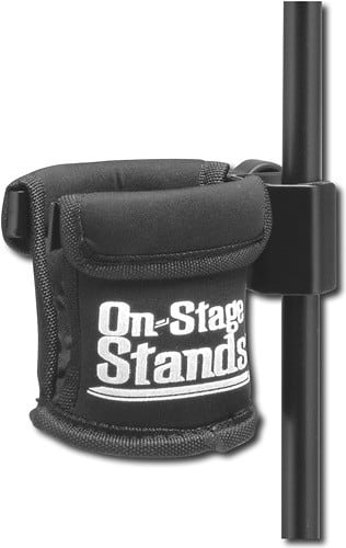 Angle Standard. On-Stage Stands - Clamp-On Drink Holder - Black.