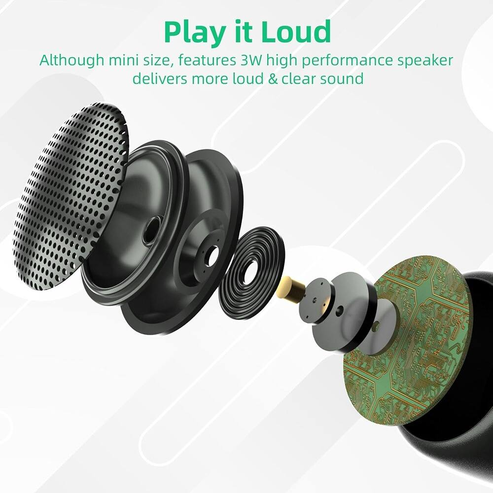 Play it Loud

Although mini size, features 3W high performance speaker delivers more loud & clear sound