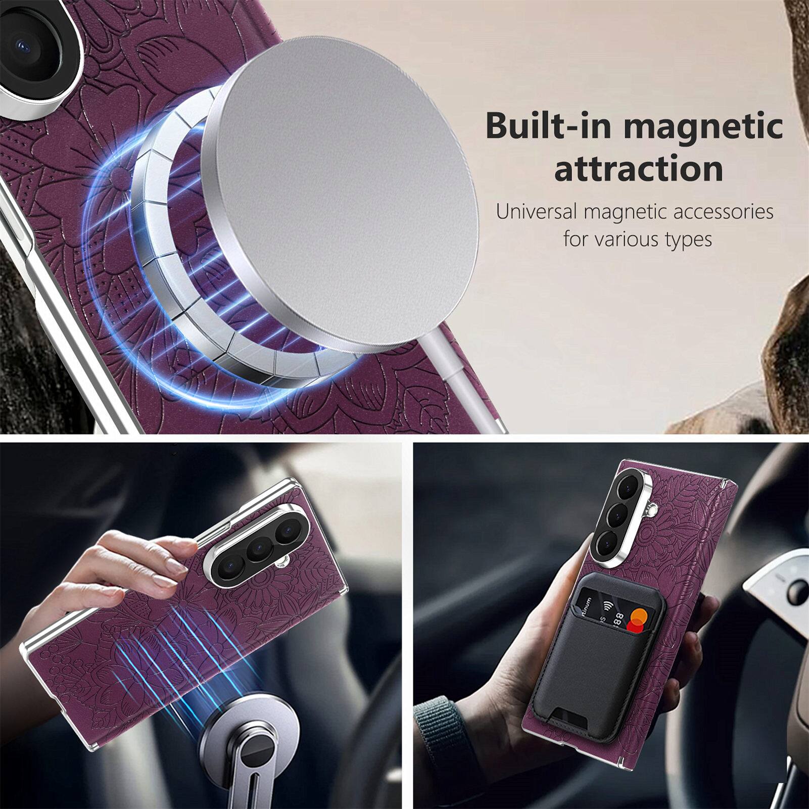 Built-in magnetic attraction  
Universal magnetic accessories for various types