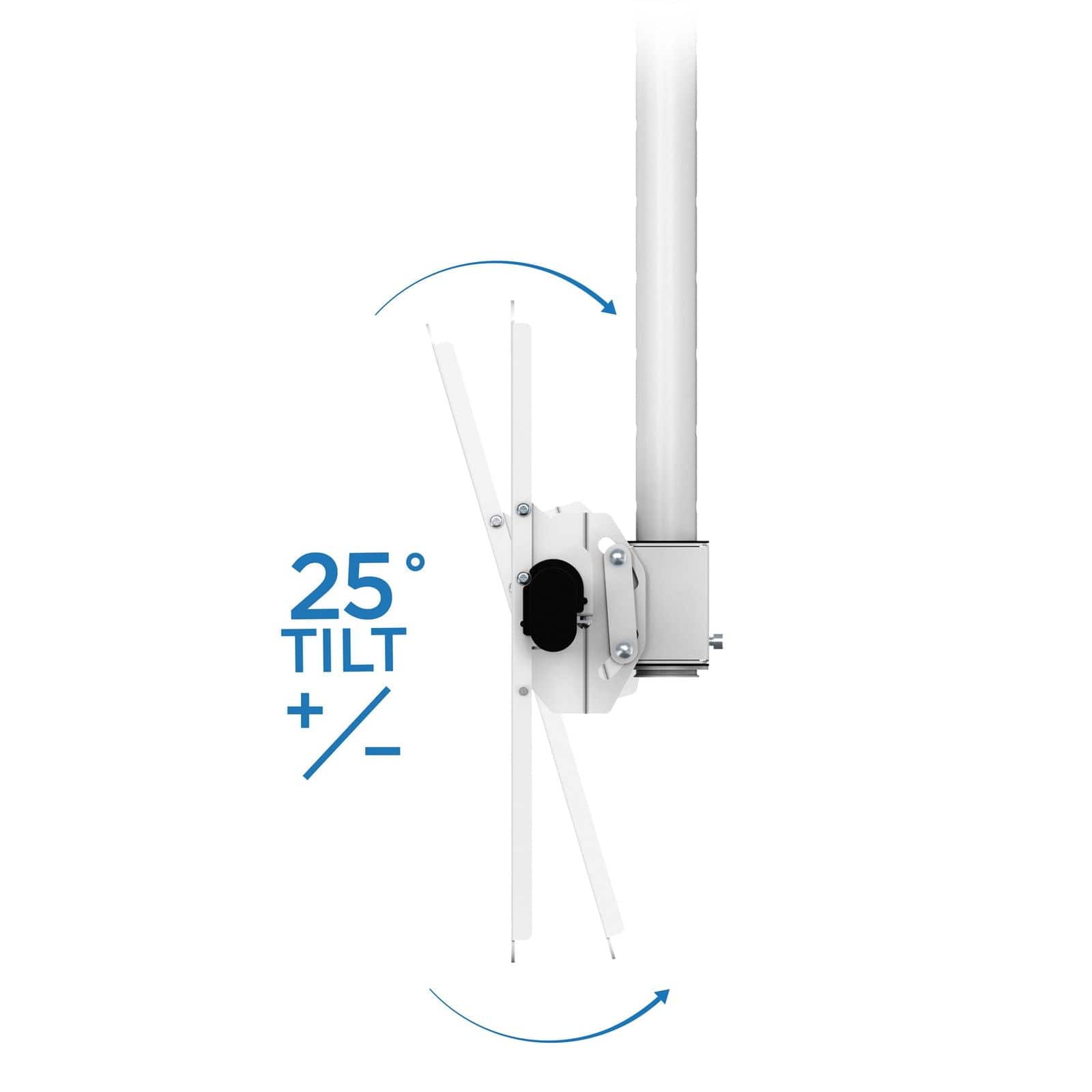 Alt View 2. Mount-It! - Full-Motion Adjustable Ceiling TV Mount – 32″–70″, 360° Swivel, 25° Tilt, 22–36″ Drop, 110 lb Capacity White - White.