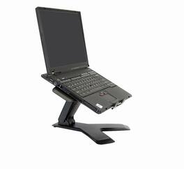 Ergotron - Notebook Lift Stand 6-inch Adjustable Tilt Vented Platform 360° Rotation Desk Mount Accessory Kit - Black