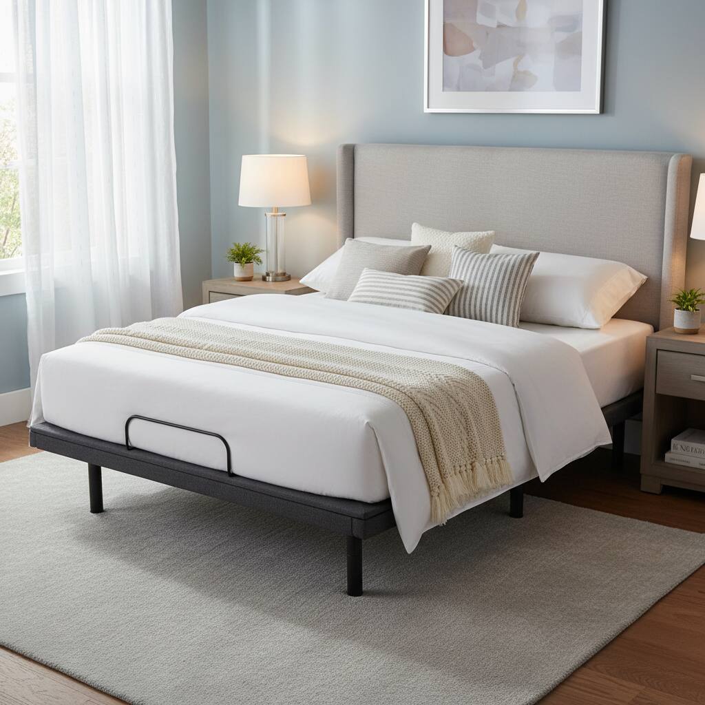 Alt View 4. AOITUN - Twin XL Electric Adjustable Bed Frame, Zero Gravity & Massage Base, Smart Platform with Remote for Sleep Comfort - black.