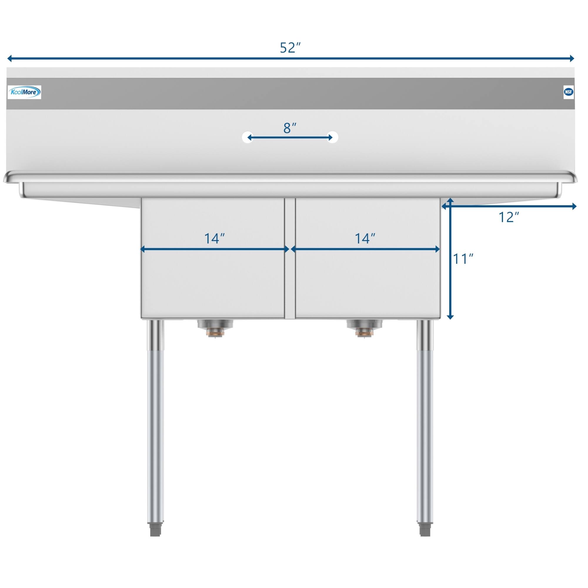 52" KoolMore  
8" 14" 14" 11" 12"