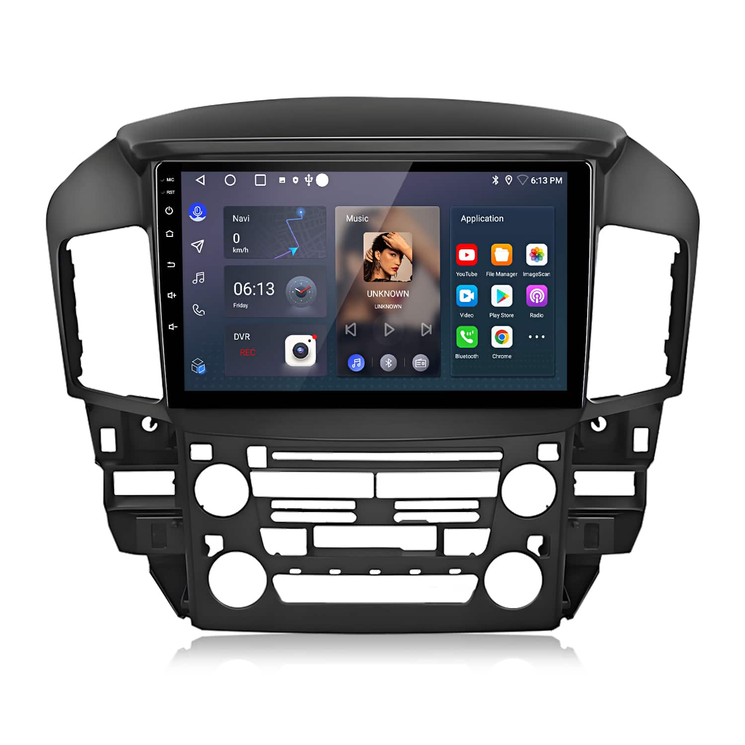 Junsun - For 1998-2003 Lexus Rx300 4+64G CarPlay Android15 Car Stereo Radio GPS Navi WIFI - Black