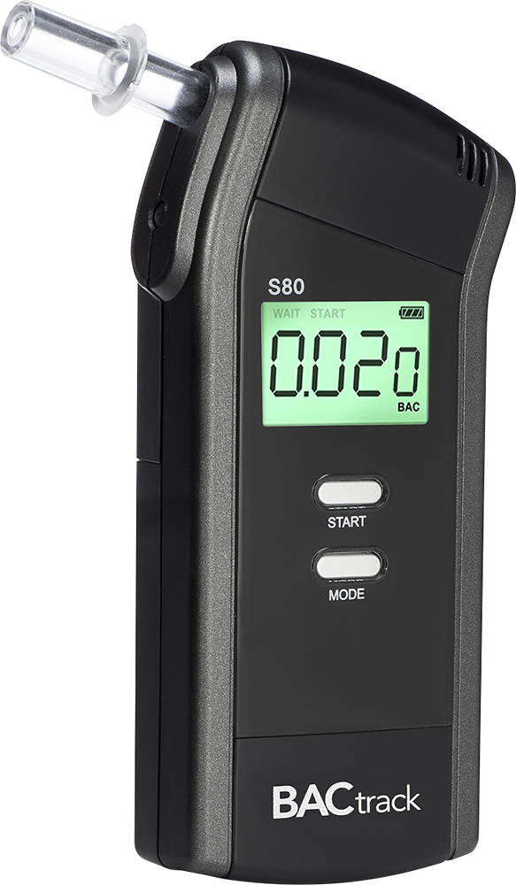 Angle View: BACtrack S80 Breathalyzer | Professional-Grade Accuracy | DOT & NHTSA Approved | FDA 510(k) Cleared | Portable Breath Alcohol Tester for Personal & Professional Use