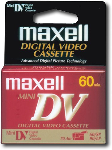 Maxell 298012 Advanced Digital Picture Technology 60 Minute Recording  SPmode Time Mini DVD Cassette