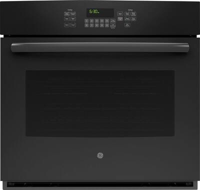 GE - 30" Built-In Single Electric Convection Wall Oven - Black